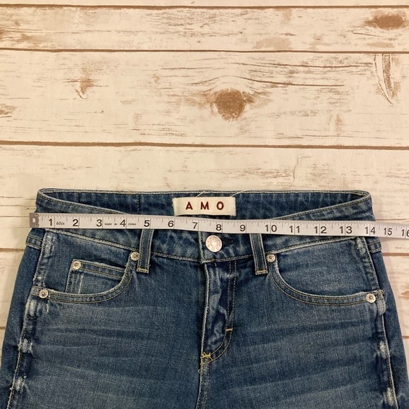 AMO Revolve Kate Girl Crush Mid-Rise Straight Leg Jeans Size 25 - Picture 4 of 15